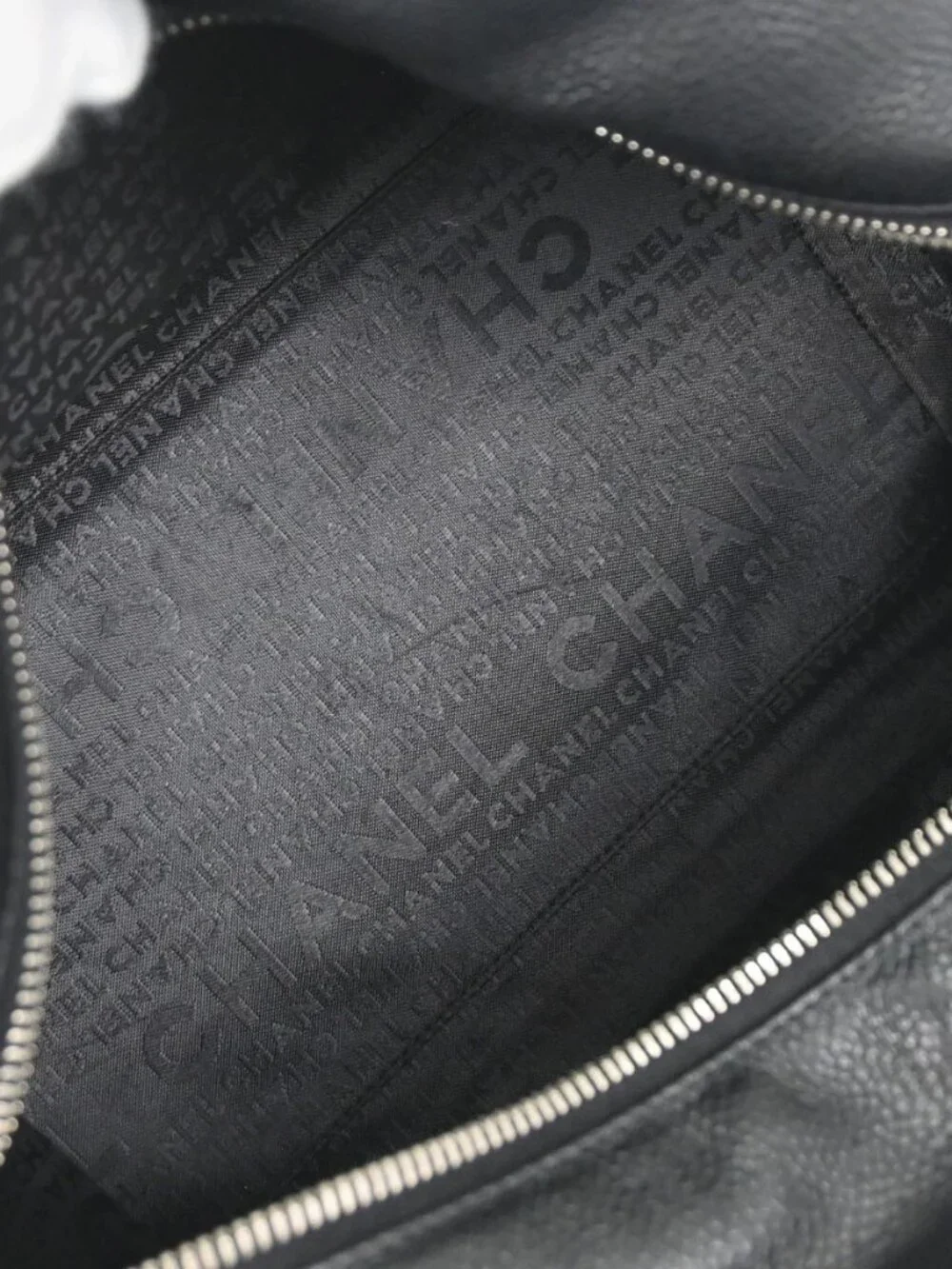 Chanel Black Perforated Calfskin Handbag 179182